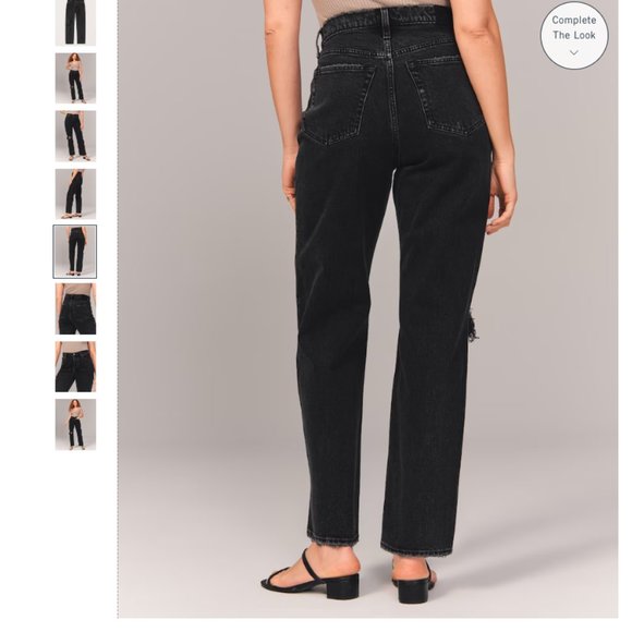 High Rise 90s Relaxed Jean - Black Destroyed - 33 - 16R - Picture 3 of 11